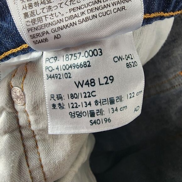 LEVIS 48X29 ATHLETIC TAPER FIT 541 DENIM JEANS TAPERED MEDIUM WASH MENS CASUAL - Picture 6 of 7